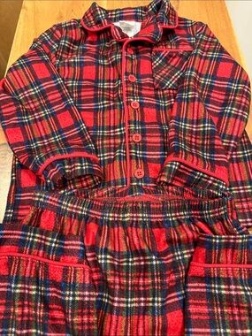 NWOT Little Me Traditional Red Plaid Holiday Pajama Set